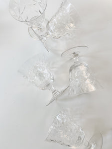 Set of 5 Crystal Glasses