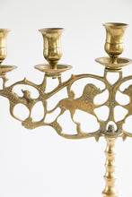 Load image into Gallery viewer, Brass Candelabra with Lion Detail
