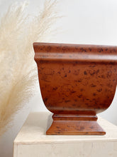 Load image into Gallery viewer, Faux Burled Wood Footed Planter
