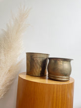 Load image into Gallery viewer, Set of Two Brass Planters
