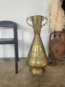 Large Brass Floor Vase