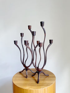 Mid Century Modern Brutalist Candlestick Holders