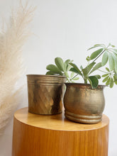 Load image into Gallery viewer, Set of Two Brass Planters
