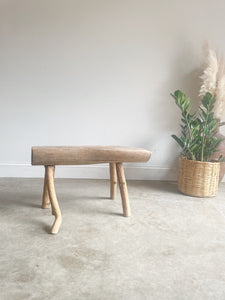 Free Form Slab Top Primitive  Stool