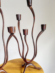 Mid Century Modern Brutalist Candlestick Holders