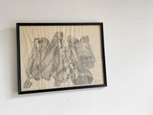 Load image into Gallery viewer, Framed Owl Drawing dated 1972
