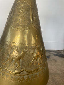 Large Brass Floor Vase