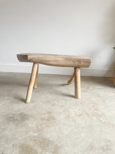 Free Form Slab Top Primitive  Stool