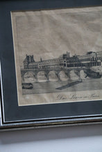 Load image into Gallery viewer, Antique circa 1832 Framed Etching of The Louvre Museum in Paris
