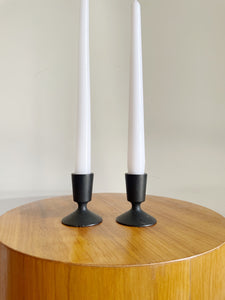 Mid Century Modern Metal Lenox Candlestick Holders