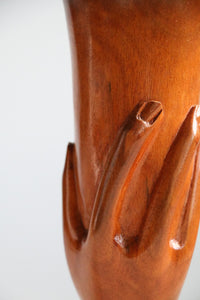 Hand-carved Hand Vase