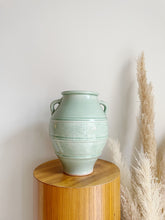 Load image into Gallery viewer, Large Ceramic Green Vase
