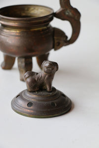 Brass Foo Dog Incense Burner