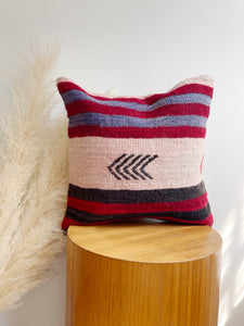 Wool Kilim Rug Pillow 16in x16in