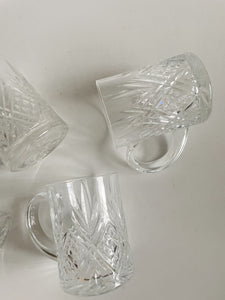 Set of Four Crystal Mugs