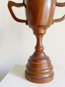 Turned Wood Lidded Urn/ Vase / Planter