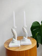 Load image into Gallery viewer, Iridescent Ceramic  Swirl Candle Sticks
