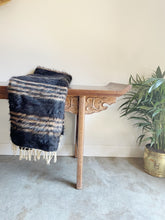 Load image into Gallery viewer, Angora Goat Hair Blanket // Kilim Rug
