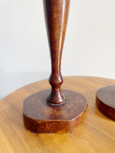 Load image into Gallery viewer, Wooded Carved Candlestick Holders
