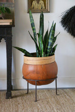 Load image into Gallery viewer, Antique Gourd Calabash Basket with Stand   // Plant Stand
