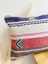 Load image into Gallery viewer, Wool Kilim Rug Pillow 12in x 24in
