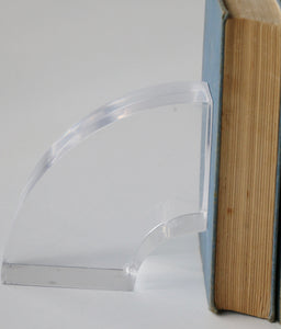 Curved Astronte Lucite Bookends by Ritts Co. Of Los Angeles