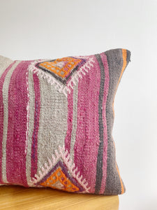 Wool Kilim Rug Pillow 17in x 17in