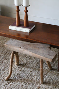 Free Form Slab Top Primitive  Stool