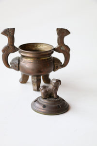 Brass Foo Dog Incense Burner