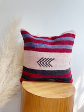 Load image into Gallery viewer, Wool Kilim Rug Pillow 16in x16in
