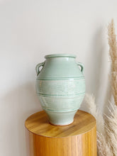 Load image into Gallery viewer, Large Ceramic Green Vase
