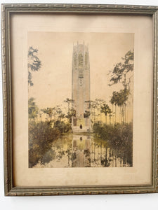 “The Singing Tower” hand painted photograph