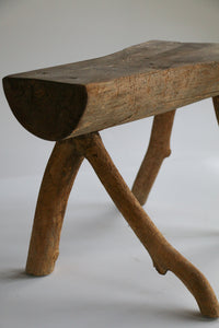 Free Form Slab Top Primitive  Stool