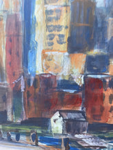 Load image into Gallery viewer, Original Cityscape Painting on Board
