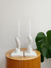 Load image into Gallery viewer, Iridescent Ceramic  Swirl Candle Sticks
