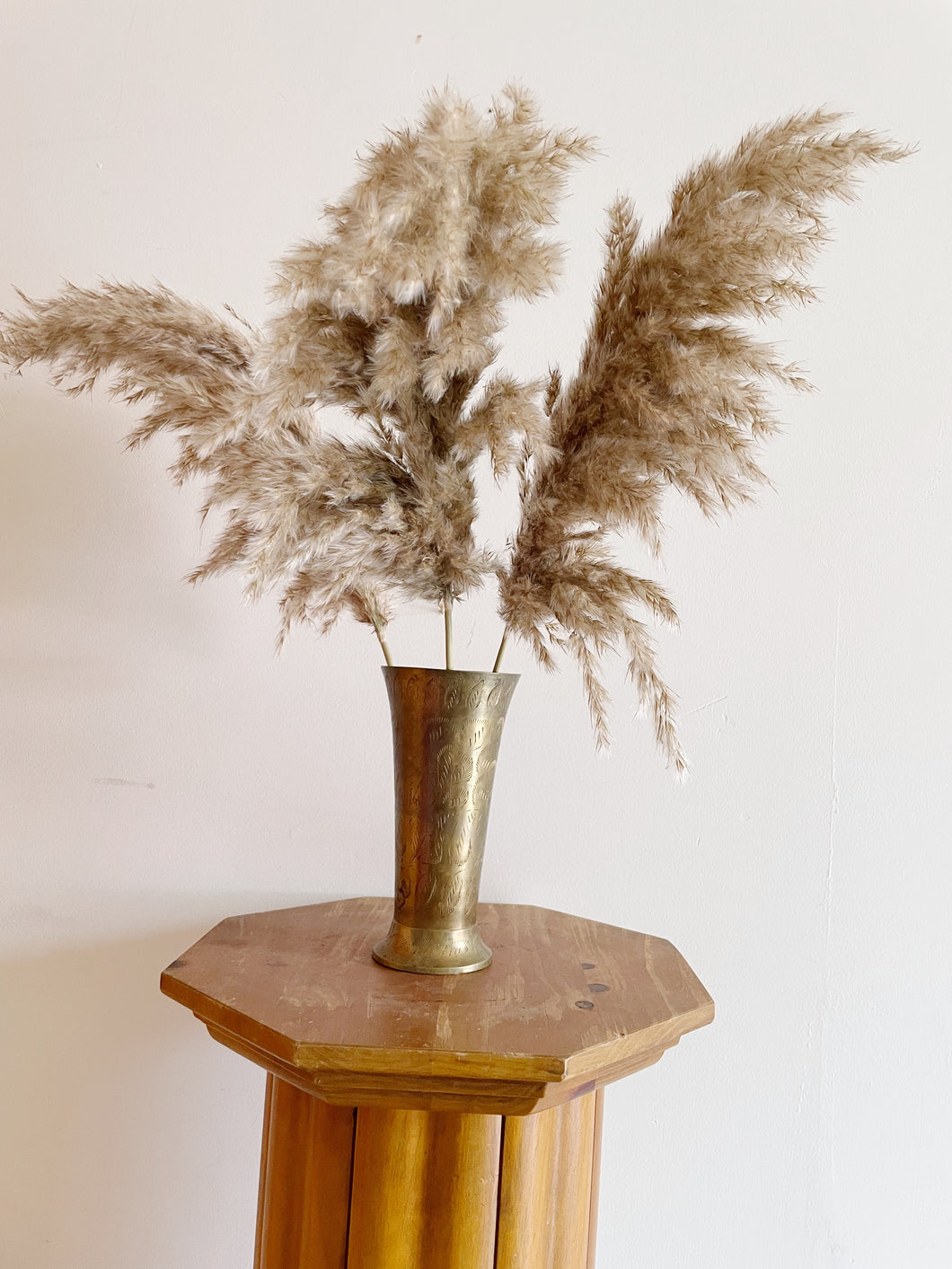 Set of Three Super Fluffy Pampas Grass Stems