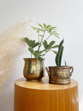 Load image into Gallery viewer, Set of Two Brass Planters
