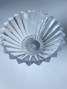 Vintage 1990s Regency Rosenthal Crystal Blossom Fluted Decorative Centerpiece Bowl