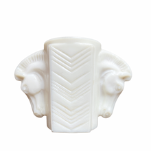 Load image into Gallery viewer, Vintage Milk Glass MacBeth Evans Double Horse Head Vase
