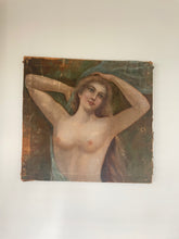 Load image into Gallery viewer, Antique Nude Portrait on Canvas
