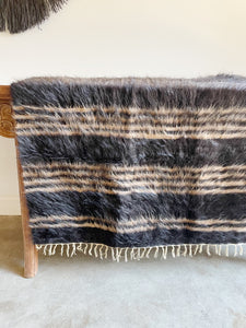 Angora Goat Hair Blanket // Kilim Rug