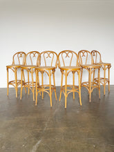 Load image into Gallery viewer, Thonet 1950s Rattan Bar Stools witch Cane Seats
