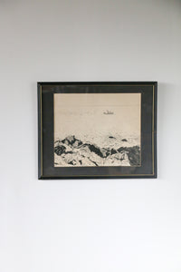 New England Coastal Ink Drawing circa 1981