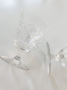 Set of 5 Crystal Glasses