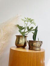 Load image into Gallery viewer, Set of Two Brass Planters
