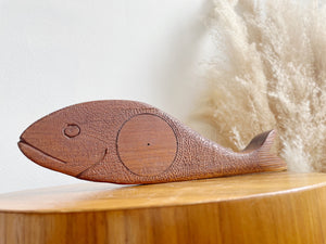 Carved Wooden Fish Wall Decor