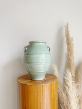 Load image into Gallery viewer, Large Ceramic Green Vase
