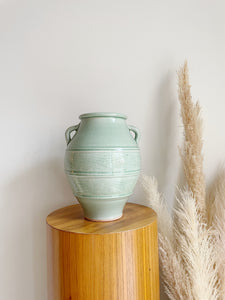 Large Ceramic Green Vase