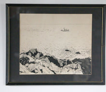 Load image into Gallery viewer, New England Coastal Ink Drawing circa 1981
