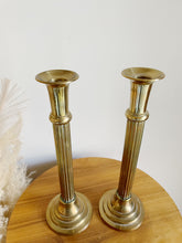 Load image into Gallery viewer, Column Brass Candle Sticks
